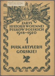 Zarys historii wojennej 1-go pułku Artylerii Górskiej