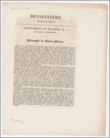 Messianisme : union finale de la philosophie et de la religion, constituant la philosophie absolue. T. 1, Prodrome du Messianisme