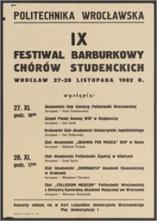 IX Festiwal Babórkowy Chórów Studenckich