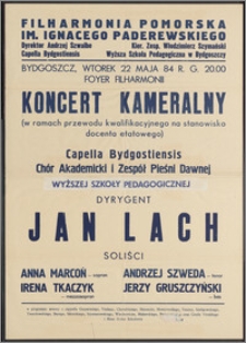 Koncert Kameralny (w ramach przewodu kwalifikacyjnego na stanowisko docenta etatowego)