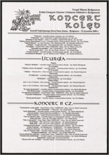 Koncert kolęd. Kościół Najświętszego Serca Pana Jezusa - Bydgoszcz - 15 stycznia 2000 r.