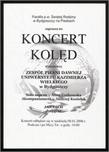 Parafia p.w. Świętej Rodziny w Bydgoszczy na Piaskach za Koncert Kolęd