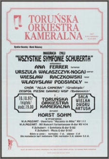 Toruńska Orkiestra Kameralna. Inauguracja cyklu "Wszystkie Symfonie Schuberta"