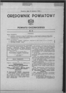 Orędownik Powiatowy Powiatu Chojnickiego 1933.04.15, nr 15