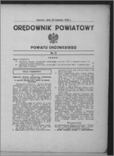 Orędownik Powiatowy Powiatu Chojnickiego 1933.04.29, nr 17