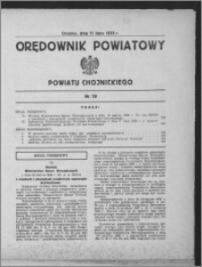 Orędownik Powiatowy Powiatu Chojnickiego 1933.07.15, nr 29