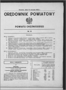 Orędownik Powiatowy Powiatu Chojnickiego 1933.08.12, nr 33