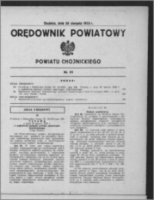 Orędownik Powiatowy Powiatu Chojnickiego 1933.08.26, nr 35