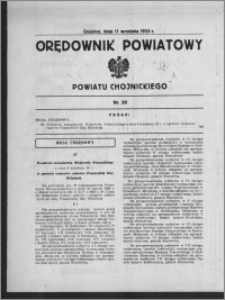 Orędownik Powiatowy Powiatu Chojnickiego 1933.09.11, nr 38