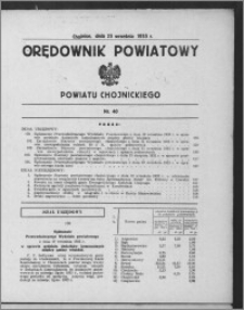 Orędownik Powiatowy Powiatu Chojnickiego 1933.09.23, nr 40