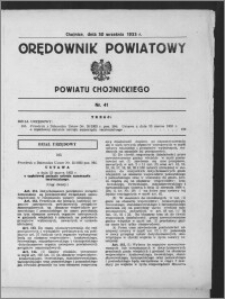 Orędownik Powiatowy Powiatu Chojnickiego 1933.09.30, nr 41
