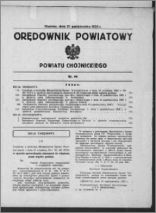 Orędownik Powiatowy Powiatu Chojnickiego 1933.10.21, nr 44