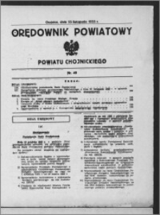 Orędownik Powiatowy Powiatu Chojnickiego 1933.11.25, nr 49