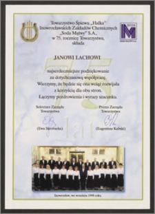 Podziękowanie za współpracę