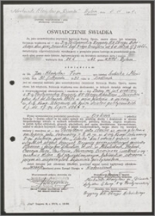 Oświadczenie świadka