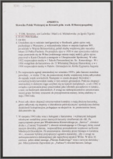 Ankieta Słownika Polski Walczącej na Kresach półn.-wsch. II Rzeczypospolitej
