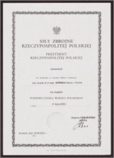 [Awans na stopień podporucznika - nadanie]