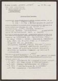 Oświadczenie świadka