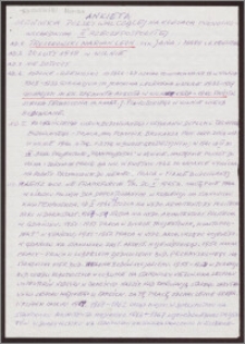 Ankieta "Słownika Polski Walczacej na Kresach Północno-Wschodnich II Rzeczypospolitej"