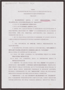 Ankieta"Słownik Polski Walczącej na Kresach Północno-Wschodnich II Rzeczypospolitej"