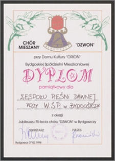 Jubileusz 75-lecia chóru "Dzwon" w Bydgoszczy