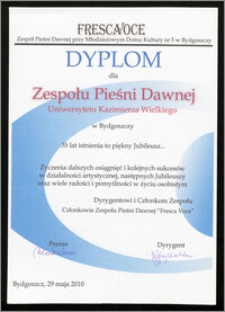 Jubileusz 35-lecia działalności Zespołu Pieśni Dawnej