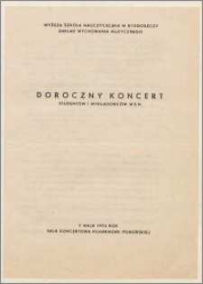 Program dorocznego koncertu studentów i wykładowców WSN