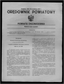 Orędownik Powiatowy Powiatu Chojnickiego 1935.04.25, wydanie nadzwyczajne