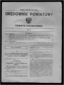 Orędownik Powiatowy Powiatu Chojnickiego 1935.05.22, nr 21