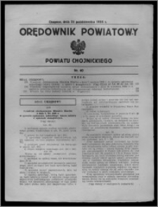 Orędownik Powiatowy Powiatu Chojnickiego 1935.10.23, nr 40