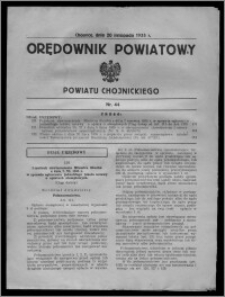 Orędownik Powiatowy Powiatu Chojnickiego 1935.11.20, nr 44