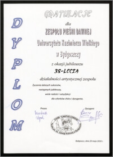 Gratulacje z okazji 35-lecia