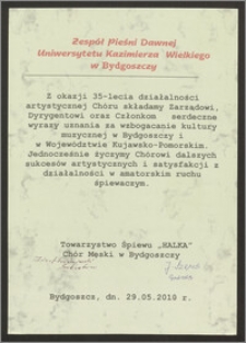 Serdeczne wyrazy uznania