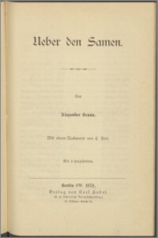 Ueber den Samen