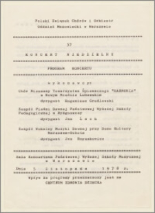 57 Koncert Niedzielny : program koncertu