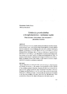 Edukacja przedszkolna a bezpieczeństwo – wybrane wątki