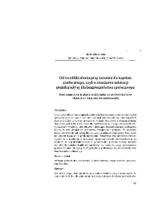 Od współdziałania przy zabawie do kapitału społecznego, czyli o znaczeniu edukacji przedszkolnej dla bezpieczeństwa społecznego