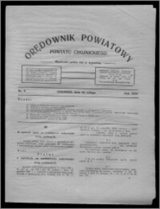Orędownik Powiatowy Powiatu Chojnickiego : wychodzi jeden raz w tygodniu 1929.02.16, nr 5