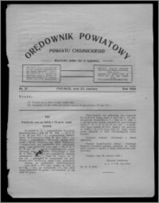 Orędownik Powiatowy Powiatu Chojnickiego : wychodzi jeden raz w tygodniu 1929.06.22, nr 21