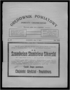 Orędownik Powiatowy Powiatu Chojnickiego : wychodzi jeden raz w tygodniu 1929.07.03, nr 23