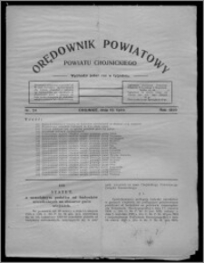 Orędownik Powiatowy Powiatu Chojnickiego : wychodzi jeden raz w tygodniu 1929.07.13, nr 24