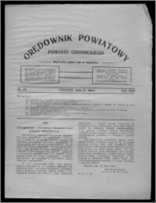 Orędownik Powiatowy Powiatu Chojnickiego : wychodzi jeden raz w tygodniu 1929.07.27, nr 25