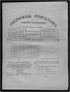 Orędownik Powiatowy Powiatu Chojnickiego : wychodzi jeden raz w tygodniu 1929.08.10, nr 27