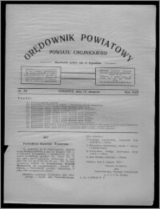 Orędownik Powiatowy Powiatu Chojnickiego : wychodzi jeden raz w tygodniu 1929.08.17, nr 28