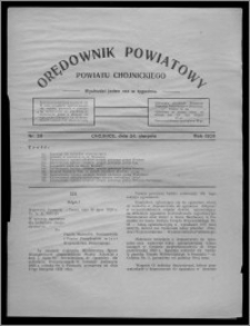 Orędownik Powiatowy Powiatu Chojnickiego : wychodzi jeden raz w tygodniu 1929.08.24, nr 29