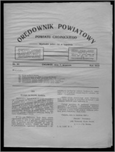 Orędownik Powiatowy Powiatu Chojnickiego : wychodzi jeden raz w tygodniu 1929.09.07, nr 30