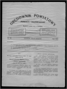 Orędownik Powiatowy Powiatu Chojnickiego : wychodzi jeden raz w tygodniu 1929.11.09, nr 38
