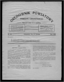 Orędownik Powiatowy Powiatu Chojnickiego : wychodzi jeden raz w tygodniu 1929.12.21, nr 42