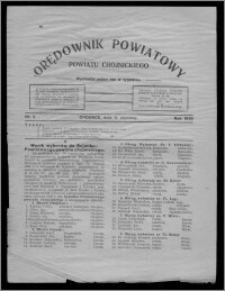Orędownik Powiatowy Powiatu Chojnickiego : wychodzi jeden raz w tygodniu 1930.01.11, nr 2