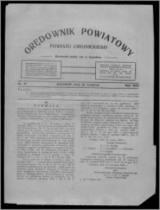 Orędownik Powiatowy Powiatu Chojnickiego : wychodzi jeden raz w tygodniu 1930.04.26, nr 16